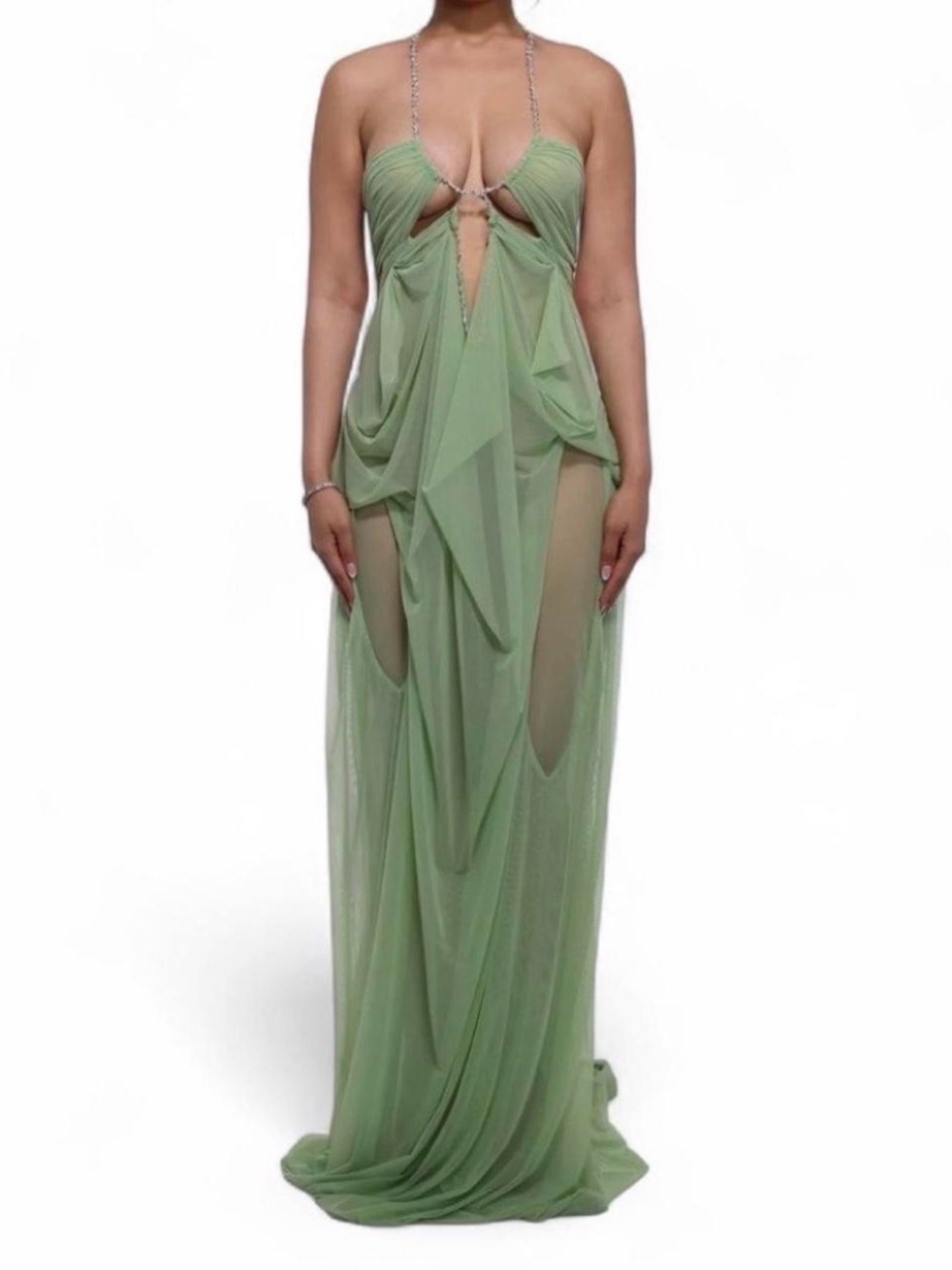 Alglist Naia Sage Green Maxi Dress
